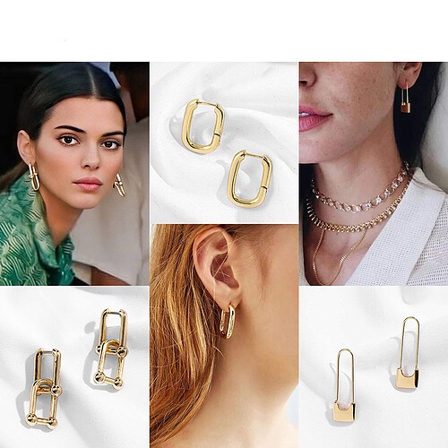 Damen Ohrringe Hoop