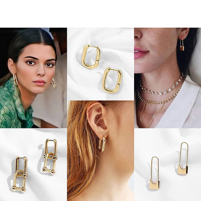 Damen Ohrringe Hoop