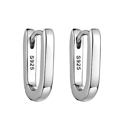 925er Silber Herren Eckige Creolen