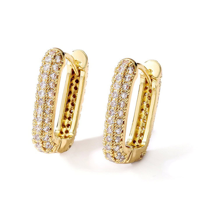 Schoene Eckige Creolen gold gross
