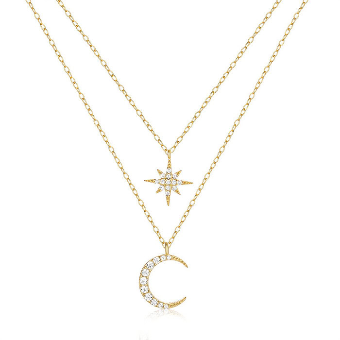 Layering Kette mit Stern Mond