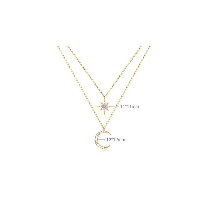 Layering Kette mit Stern Mond