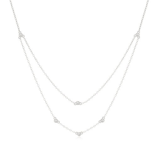 925er Silber Double Layer Kette