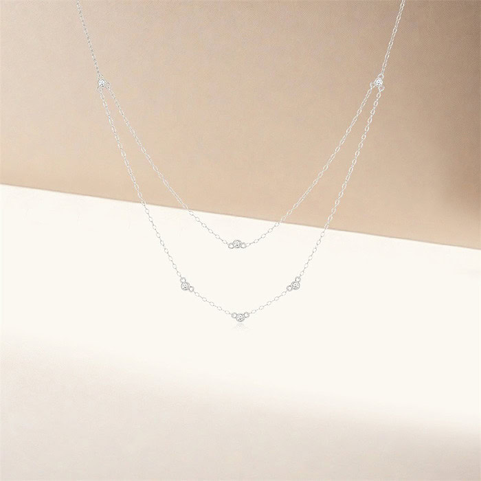 925er Silber Double Layer Kette