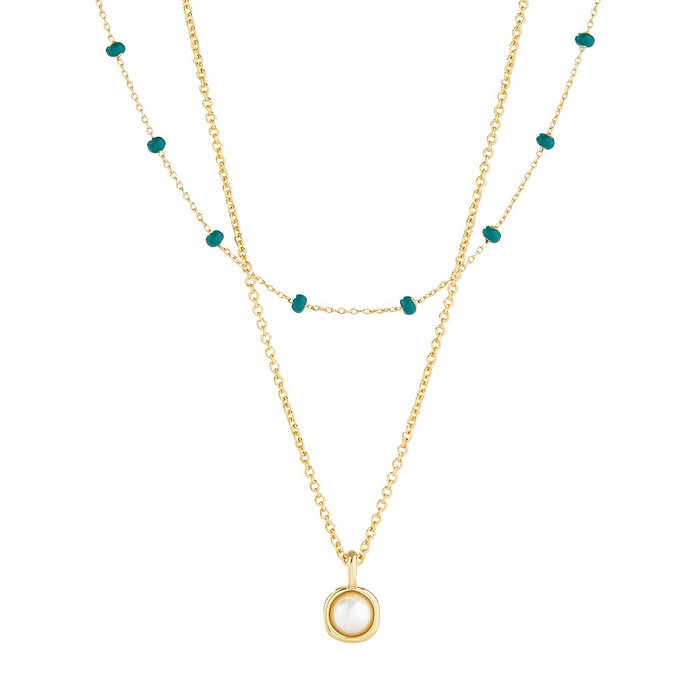 Kette Layering mit Rund Anhänger