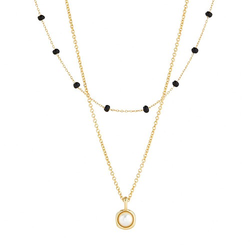 Kette Layering mit Rund Anhänger