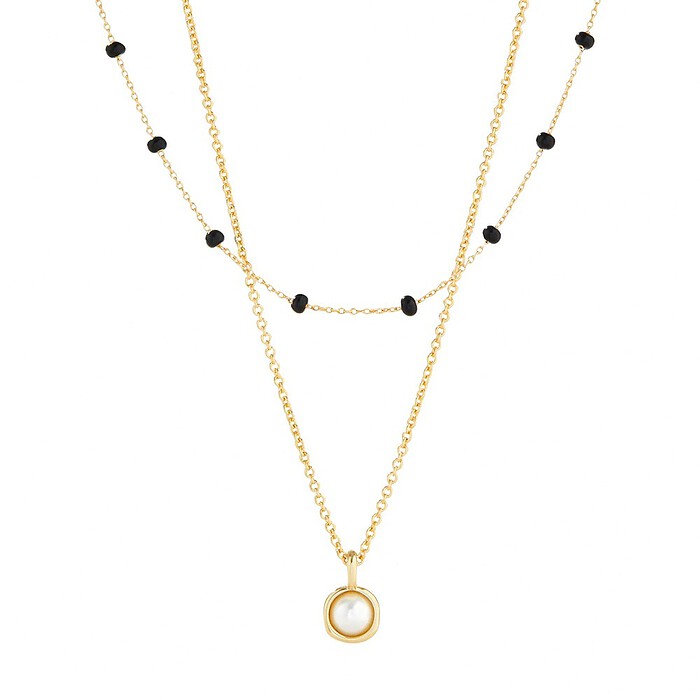Kette Layering mit Rund Anhänger