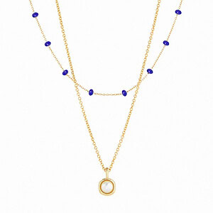 Kette Layering mit Rund Anhänger