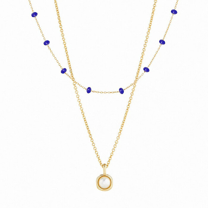 Kette Layering mit Rund Anhänger