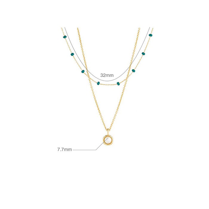 Kette Layering mit Rund Anhänger