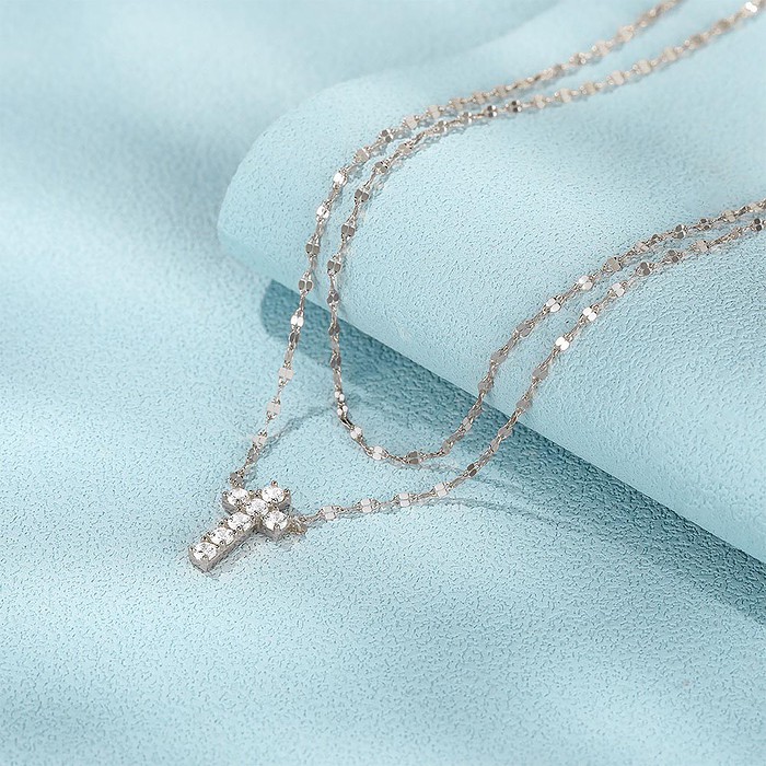Damen Kreuz Kette aus Silber