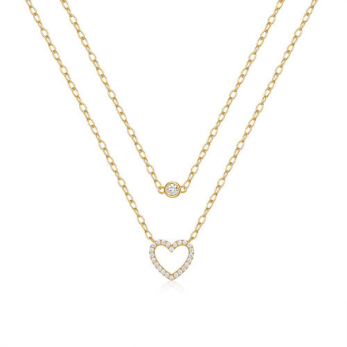 Gold Damen Kette mit Herz