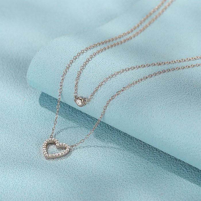 Damen Silber Kette mit Herz