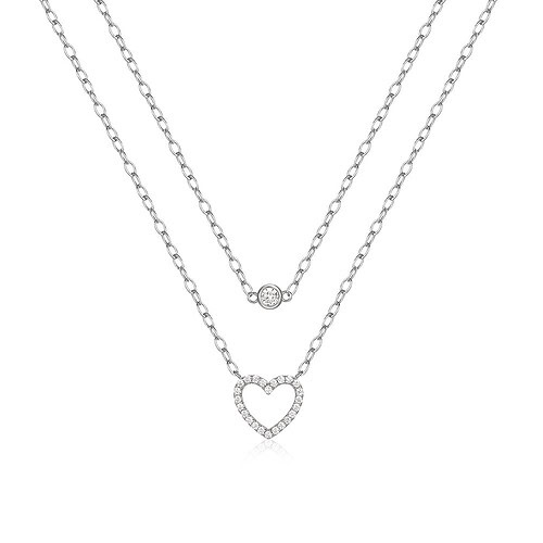 Damen Silber Kette mit Herz
