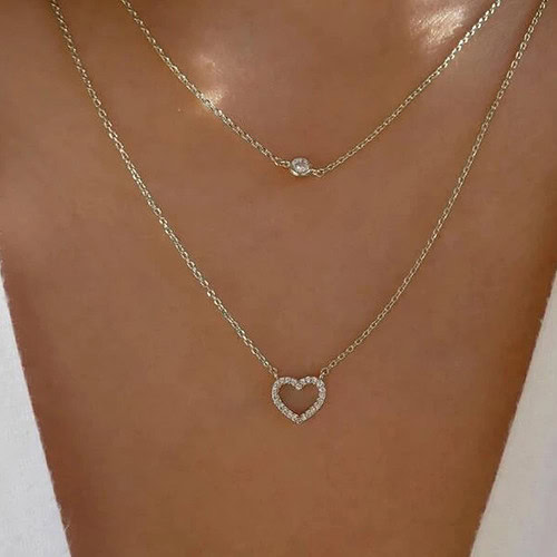Damen Silber Kette mit Herz