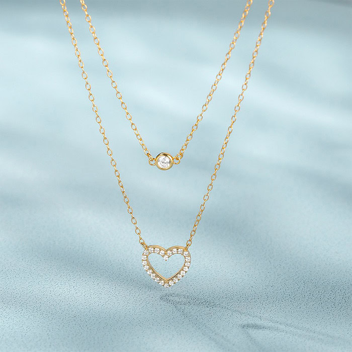 Gold Damen Kette mit Herz