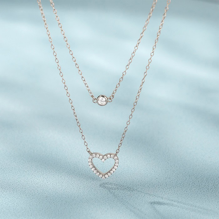 Damen Silber Kette mit Herz
