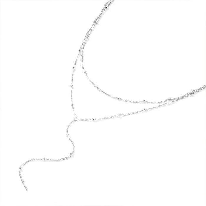 Silber Damen Layering Y Kette