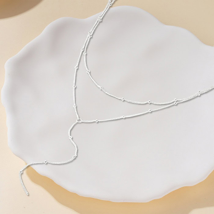 Silber Damen Layering Y Kette