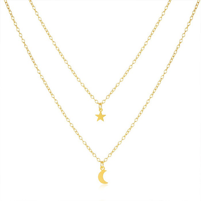 Damenkette mit Mond Sterne