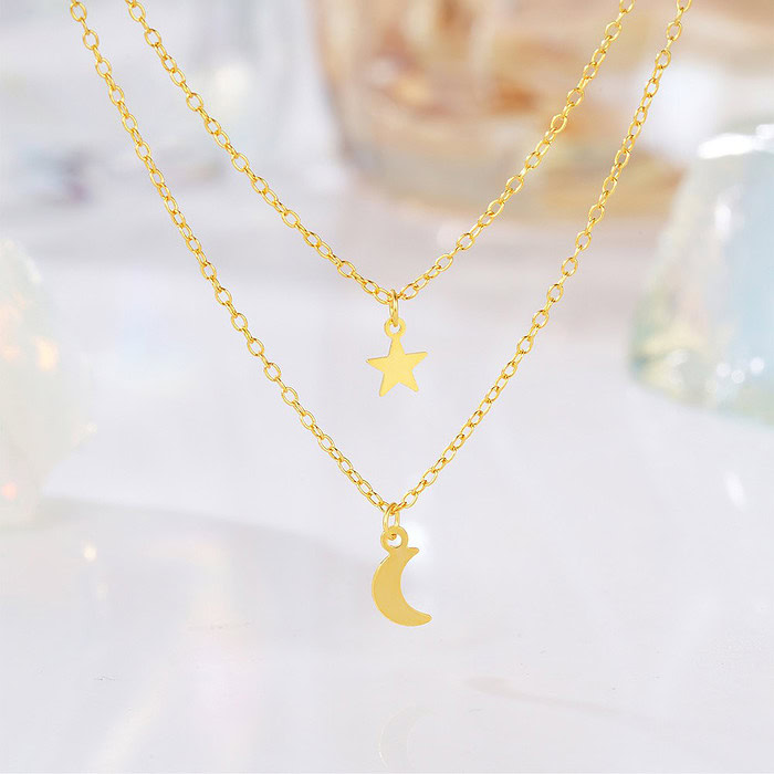 Damenkette mit Mond Sterne