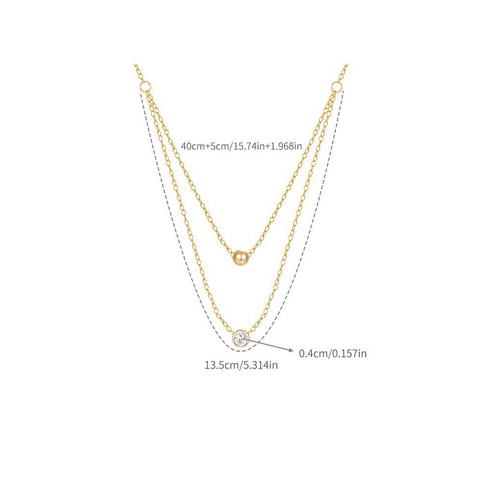 Gold Dünne kette mit Zirkonia