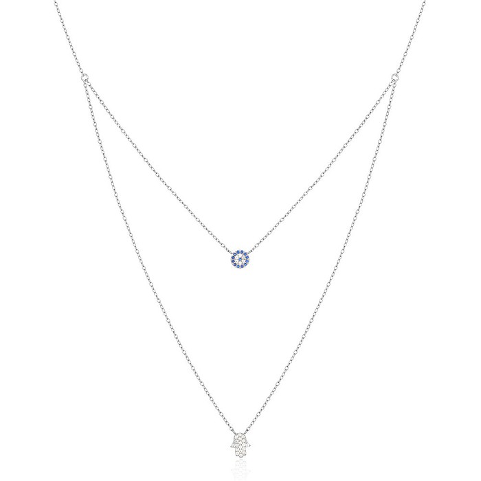 Silber Fatimas Hand Kette