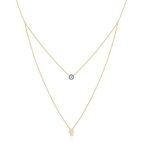Fatimas Hand Kette mit Zirkonia