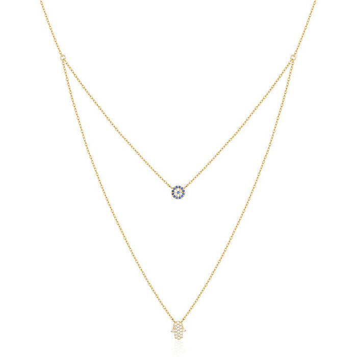 Fatimas Hand Kette mit Zirkonia