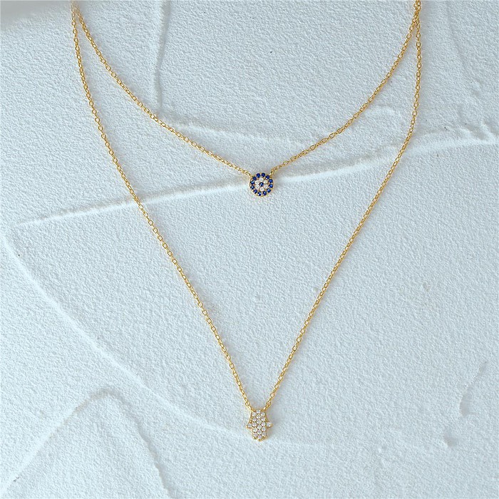 Fatimas Hand Kette mit Zirkonia