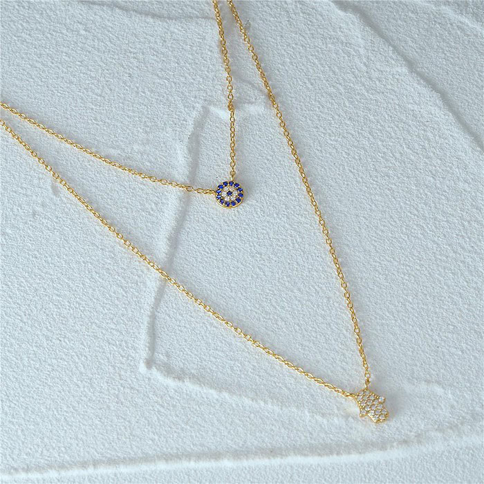 Fatimas Hand Kette mit Zirkonia