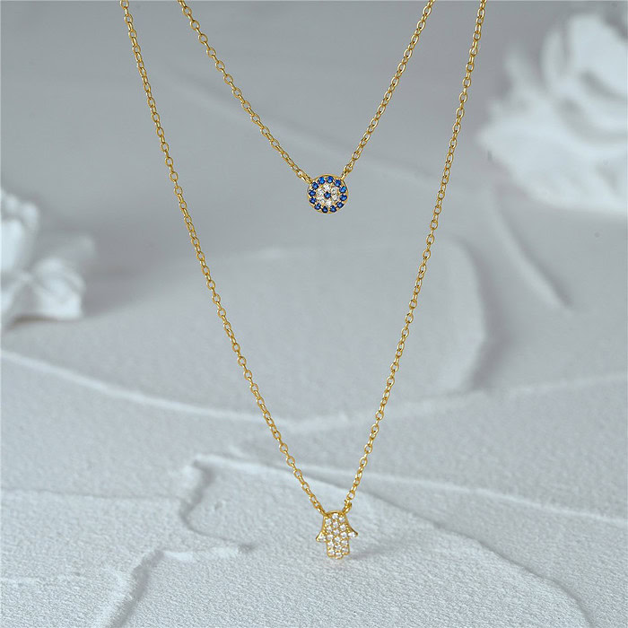 Fatimas Hand Kette mit Zirkonia