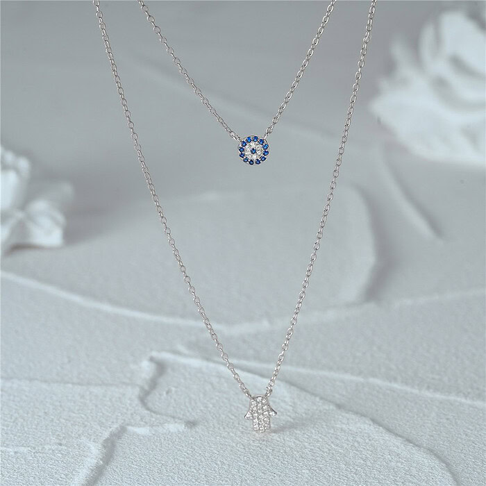 Silber Fatimas Hand Kette