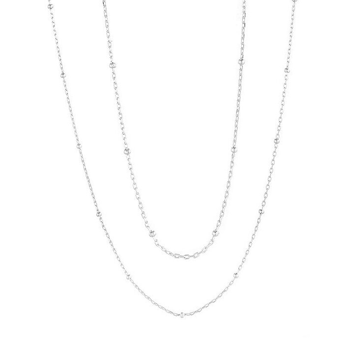 Dünne Silber Double Layer Kette