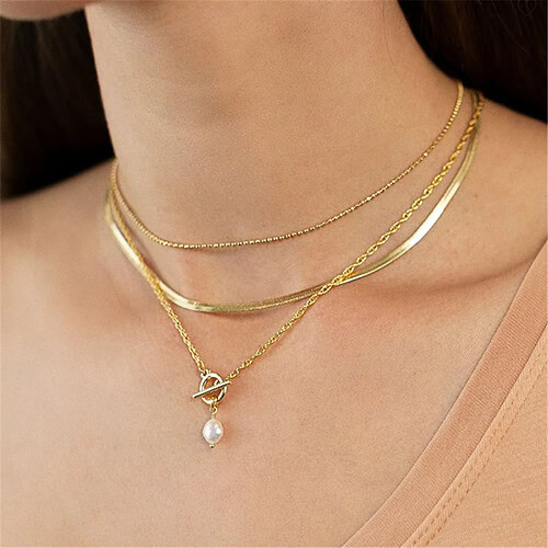 Damenkette mit Barockperlen
