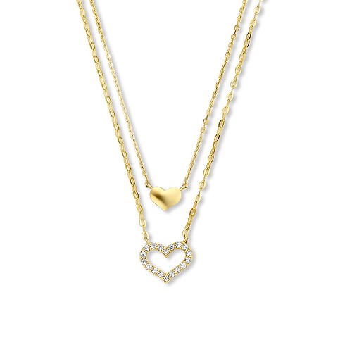 Gold Damenkette mit Herz