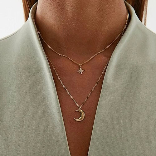 Damenkette mit Stern Anhänger