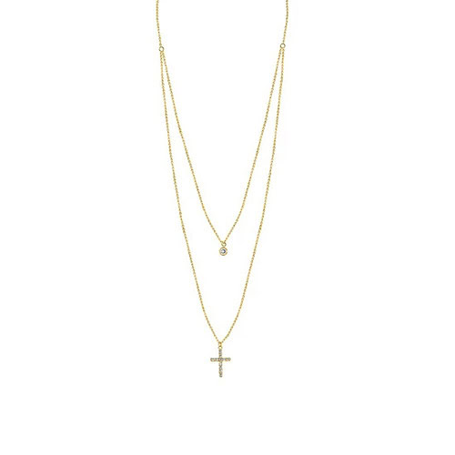 Kreuz Kette mit Zirkonia
