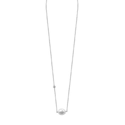 Silber Damenkette mit Barockperlen