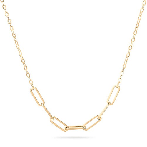 Paperclip Kette Gold