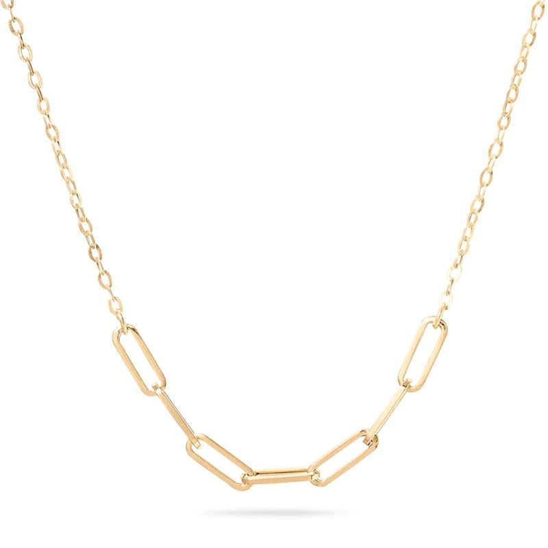 Paperclip Kette Gold