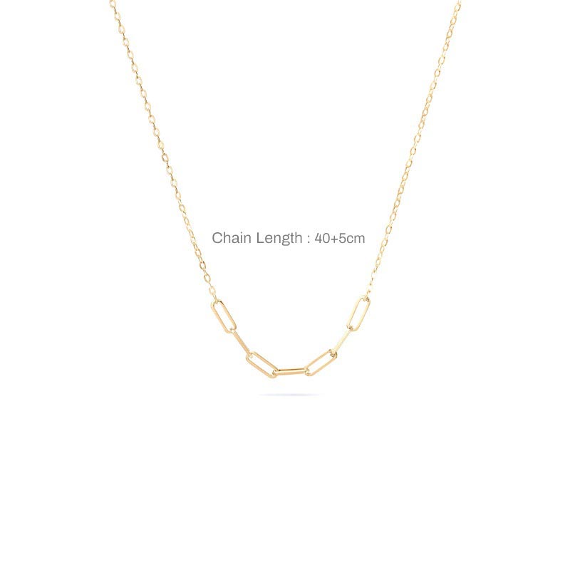 Paperclip Kette Gold