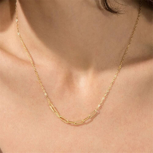 Paperclip Kette Gold