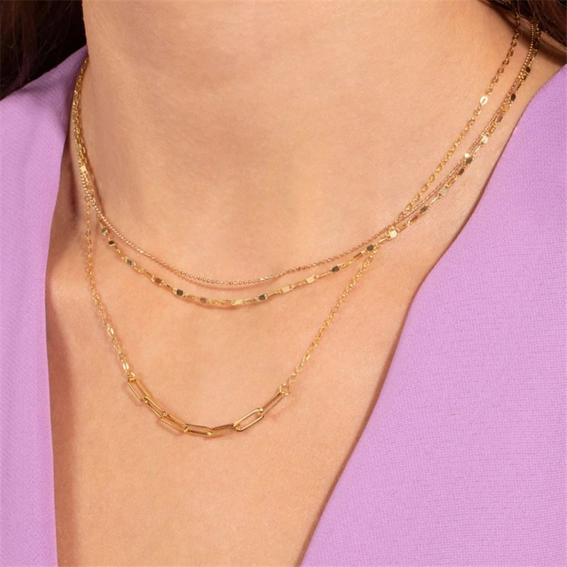 Paperclip Kette Gold