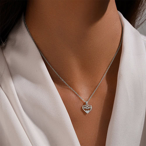 Damen Herz Mama Kette