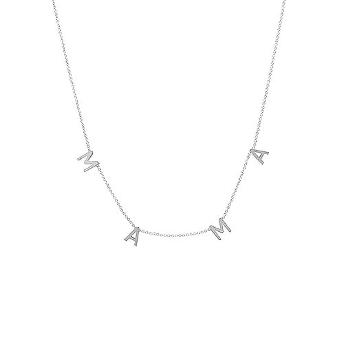 Silber Buchstaben Kette mit MAMA