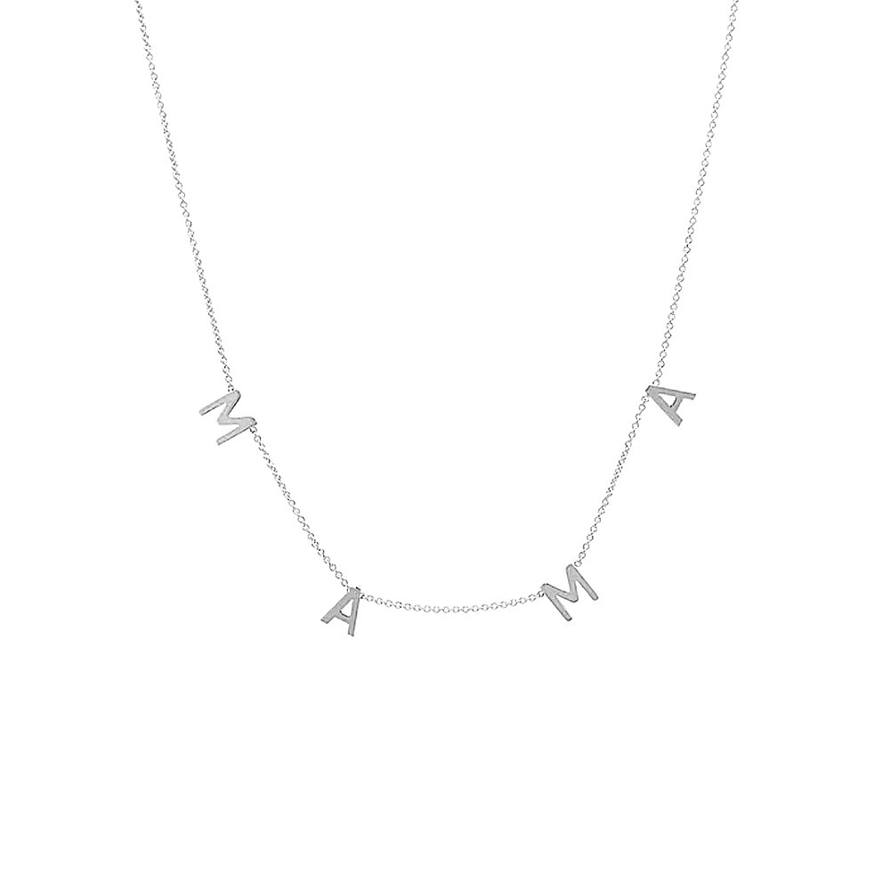 Silber Buchstaben Kette mit MAMA
