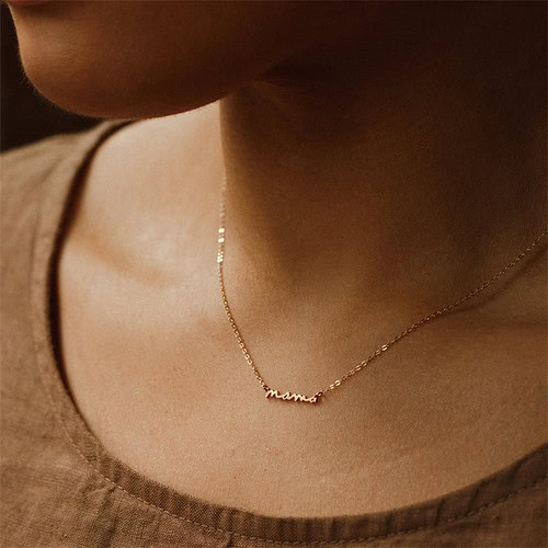 Vergoldet Buchstaben Kette mit MAMA
