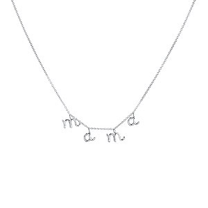 MAMA Buchstaben Kette aus Silber ,Buchstabenkette, kette mit buchstaben