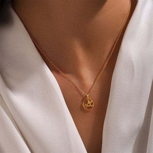 Kette mit Rundem Anhänger